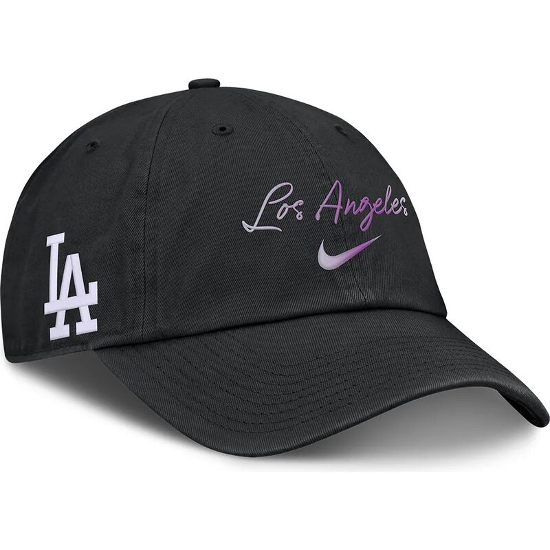 casquette-courbee-noire-ajustable-mothers-day-club-unstructured-organic-cotton-los-angeles-dodgers-mlb-nike