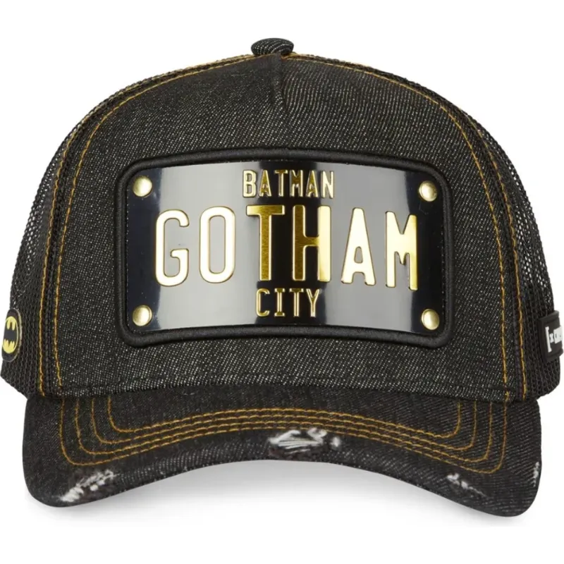 casquette-trucker-noire-con-placa-gotham-city-batman-dc6-batp1-dc-comics-capslab
