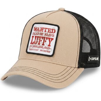 Casquette trucker beige et noire Monkey D. Luffy OP7 DOA1B One Piece Capslab