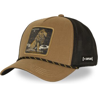 Casquette trucker marron lion Guardian BEA3 LIOB Beasts Capslab