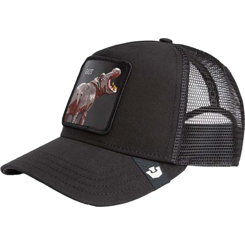 casquette-trucker-noire-hippopotame-gut-hippo-sport-the-farm-goorin-bros