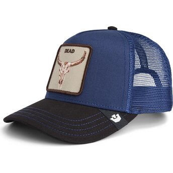 Casquette trucker bleue et noire bœuf Two-Tone Skull Grit The Farm Goorin Bros.