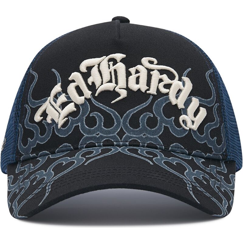 casquette-trucker-noire-flaming-ed-hardy
