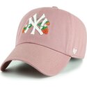 casquette-courbee-rose-ajustable-pour-enfant-clean-up-icon-alt-strawberry-new-york-yankees-mlb-47-brand