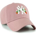 casquette-courbee-rose-ajustable-pour-enfant-clean-up-icon-alt-strawberry-new-york-yankees-mlb-47-brand