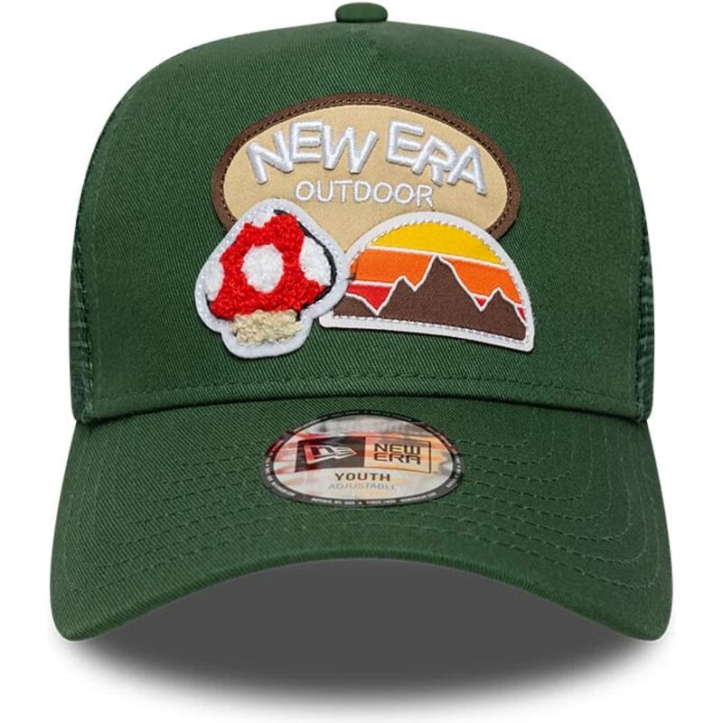 casquette-trucker-verte-pour-enfant-a-frame-outdoor-new-era