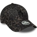 casquette-courbee-leopard-ajustable-pour-femme-avec-logo-noir-9forty-lionpard-cosy-los-angeles-dodgers-mlb-new-era