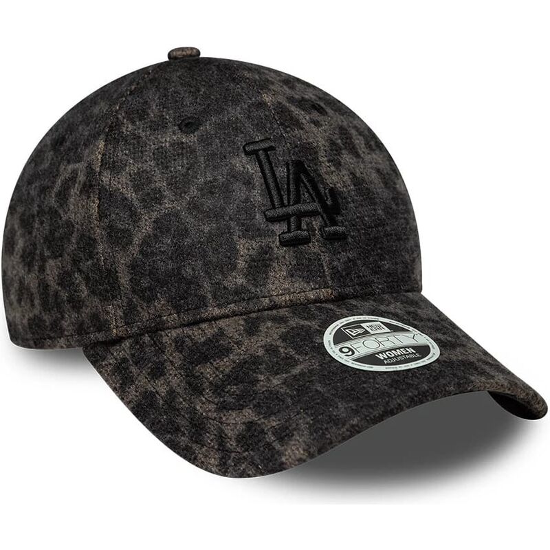 casquette-courbee-leopard-ajustable-pour-femme-avec-logo-noir-9forty-lionpard-cosy-los-angeles-dodgers-mlb-new-era