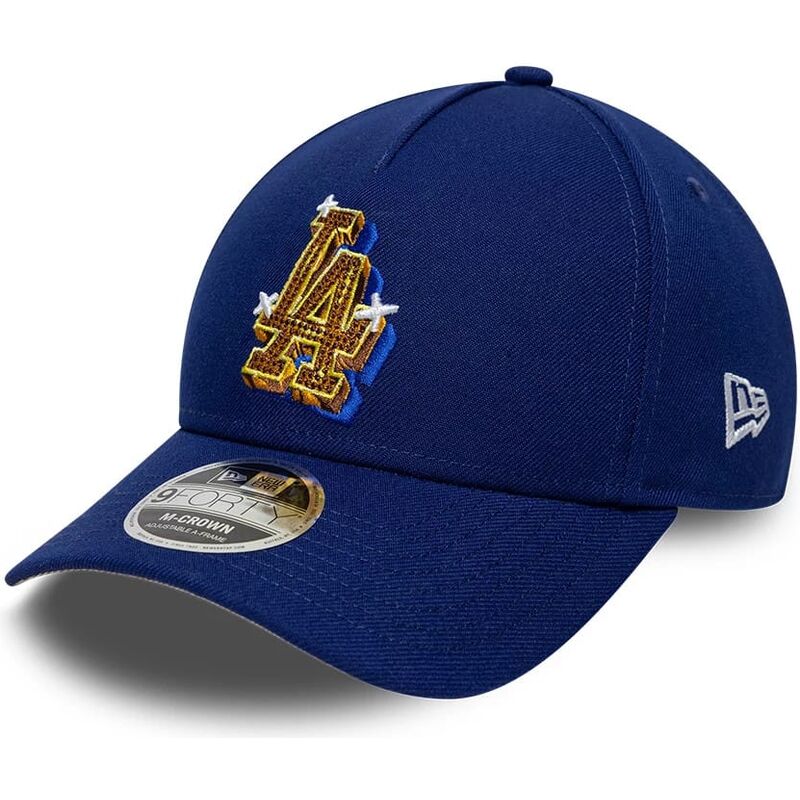 casquette-courbee-bleue-snapback-9forty-m-crown-a-frame-emblem-los-angeles-dodgers-mlb-new-era