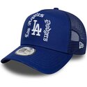 casquette-trucker-bleue-a-frame-wordmark-los-angeles-dodgers-mlb-new-era
