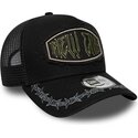 casquette-trucker-noire-e-frame-distressed-patch-new-era