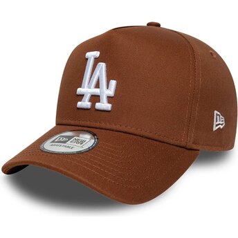 Casquette courbée marron snapback E Frame League Essential Los Angeles Dodgers MLB New Era
