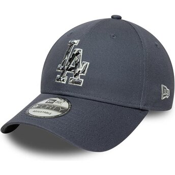 Casquette courbée grise ajustable 9FORTY Outline Camo Los Angeles Dodgers MLB New Era