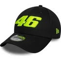 casquette-courbee-noire-ajustable-9forty-wordmark-valentino-rossi-vr46-motogp-new-era