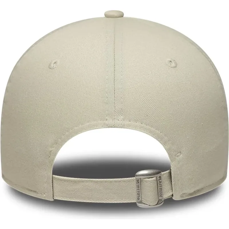 casquette-courbee-beige-ajustable-avec-logo-marron-9forty-faux-pony-infill-los-angeles-dodgers-mlb-new-era