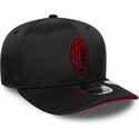 casquette-courbee-noire-snapback-avec-logo-rouge-9seventy-stretch-snap-fw-poly-ac-milan-serie-a-new-era
