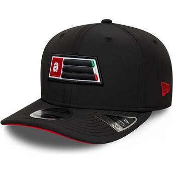 Casquette courbée noire snapback 9SEVENTY Stretch Snap Patch Aprilia Piaggio New Era