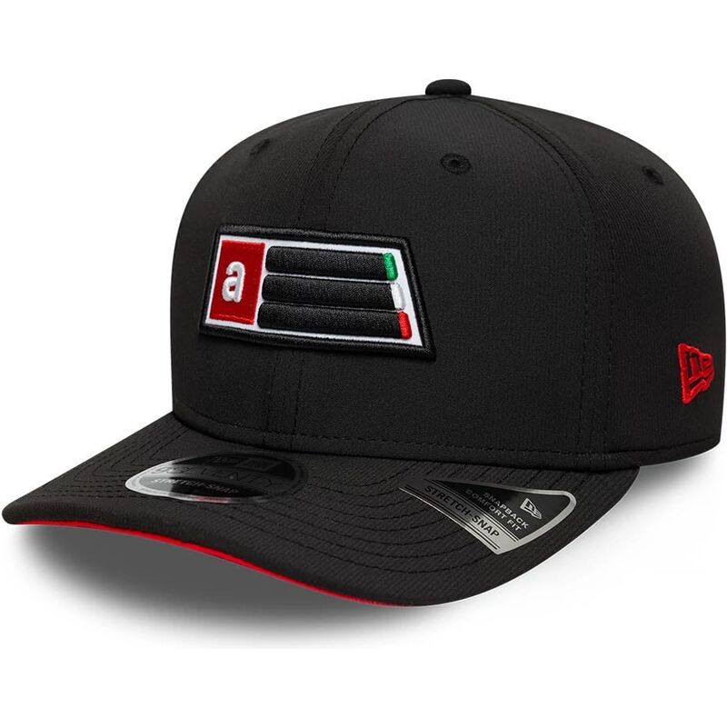 casquette-courbee-noire-snapback-9seventy-stretch-snap-patch-aprilia-piaggio-new-era casquette-courbee-noire-snapback-9seventy-stretch-snap-patch-aprilia-piaggio-new-era