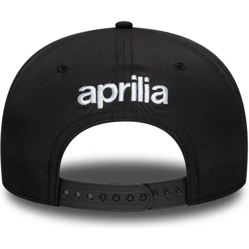 casquette-courbee-noire-snapback-9seventy-stretch-snap-patch-aprilia-piaggio-new-era casquette-courbee-noire-snapback-9seventy-stretch-snap-patch-aprilia-piaggio-new-era