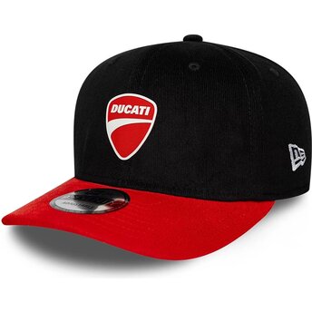 Casquette courbée noire et rouge snapback 9SEVENTY Stretch Snap Contrast Visor Ducati Motor MotoGP New Era