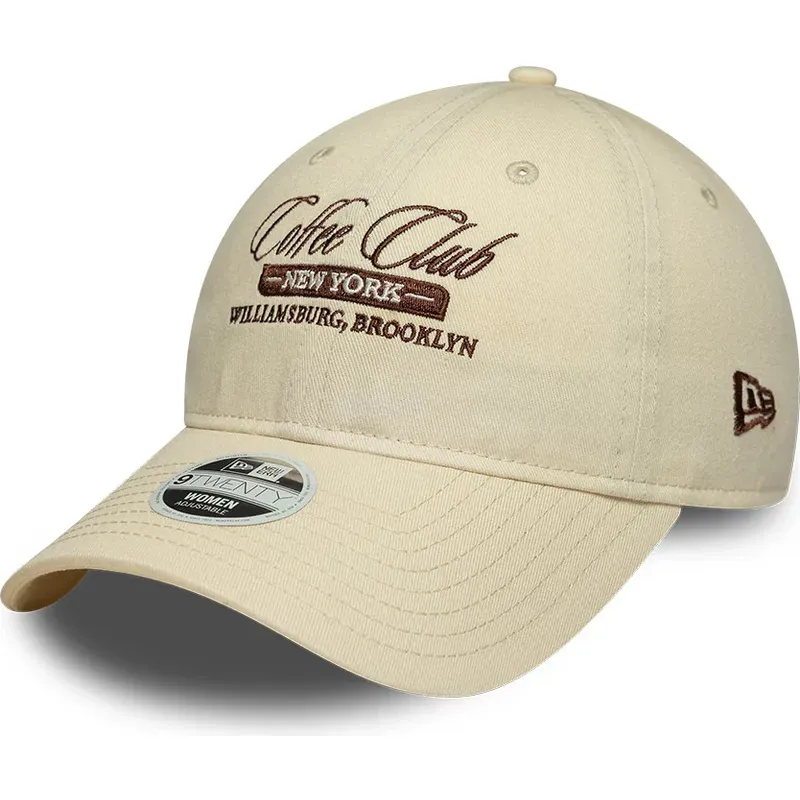 casquette-courbee-beige-ajustable-pour-femme-9twenty-coffee-club-new-era casquette-courbee-beige-ajustable-pour-femme-9twenty-coffee-club-new-era
