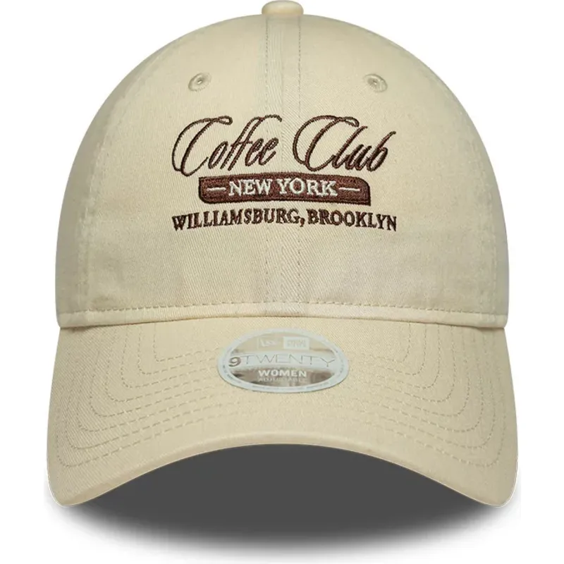 casquette-courbee-beige-ajustable-pour-femme-9twenty-coffee-club-new-era casquette-courbee-beige-ajustable-pour-femme-9twenty-coffee-club-new-era