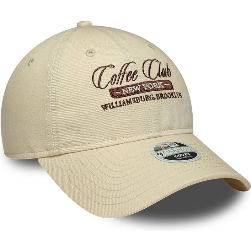 casquette-courbee-beige-ajustable-pour-femme-9twenty-coffee-club-new-era casquette-courbee-beige-ajustable-pour-femme-9twenty-coffee-club-new-era