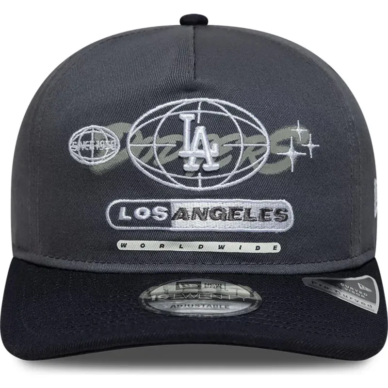 casquette-courbee-grise-et-bleue-marine-snapback-19twenty-graphic-los-angeles-dodgers-mlb-new-era