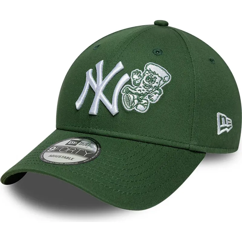 casquette-courbee-verte-ajustable-9forty-food-icon-new-york-yankees-mlb-new-era