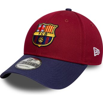 Casquette courbée rouge et bleue marine ajustable 9FORTY Contrast FC Barcelona LALIGA New Era