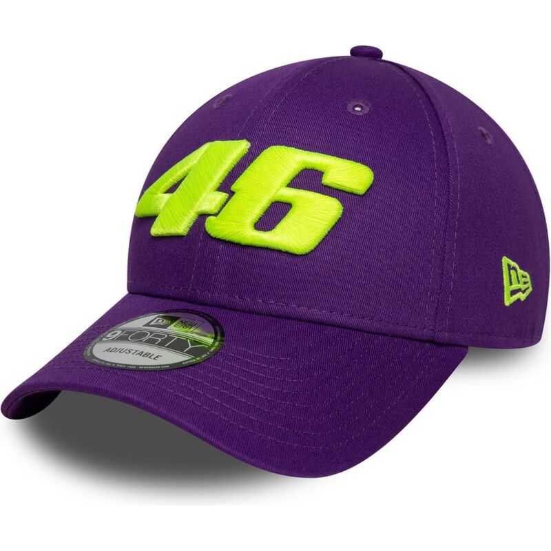 casquette-courbee-violette-ajustable-9forty-wordmark-valentino-rossi-vr46-motogp-new-era