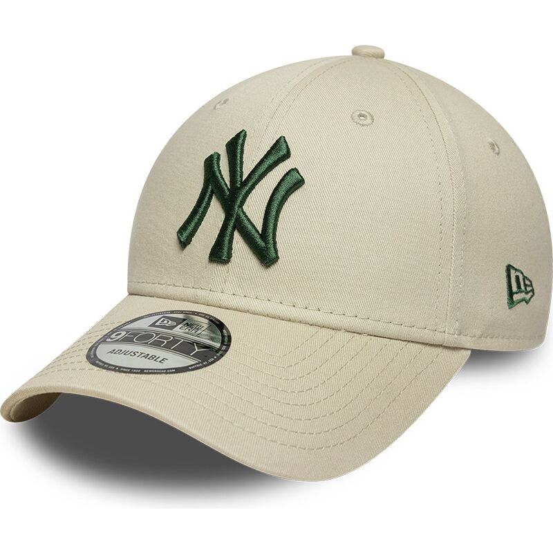 casquette-courbee-beige-ajustable-avec-logo-vert-fonce-9forty-league-essential-new-york-yankees-mlb-new-era casquette-courbee-beige-ajustable-avec-logo-vert-fonce-9forty-league-essential-new-york-yankees-mlb-new-era