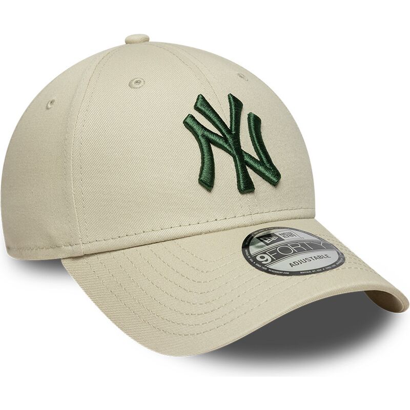 casquette-courbee-beige-ajustable-avec-logo-vert-fonce-9forty-league-essential-new-york-yankees-mlb-new-era casquette-courbee-beige-ajustable-avec-logo-vert-fonce-9forty-league-essential-new-york-yankees-mlb-new-era