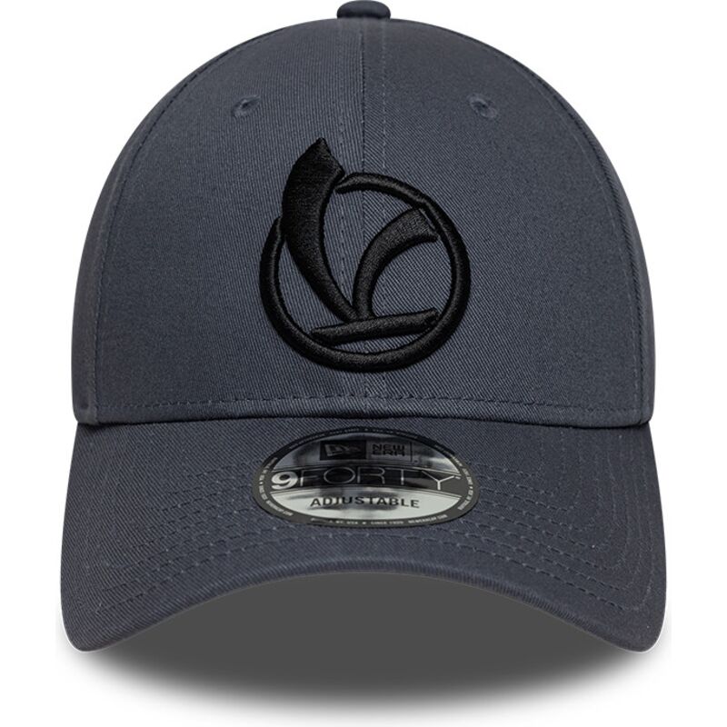 casquette-courbee-grise-fonce-ajustable-avec-logo-noir-9forty-logo-vespa-piaggio-new-era