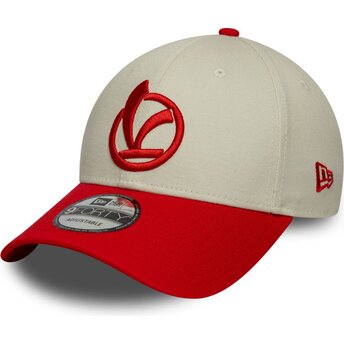 Casquette courbée rouge et beige ajustable 9FORTY Contrast Visor Vespa Piaggio New Era