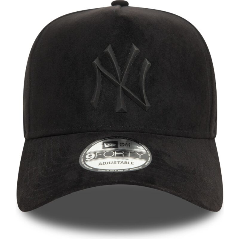 casquette-courbee-noire-snapback-avec-logo-noir-e-frame-faux-suede-new-york-yankees-mlb-new-era
