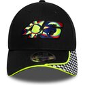 casquette-courbee-noire-ajustable-9forty-m-crown-check-valentino-rossi-vr46-motogp-new-era