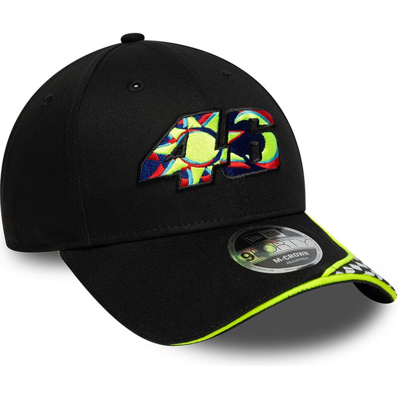 casquette-courbee-noire-ajustable-9forty-m-crown-check-valentino-rossi-vr46-motogp-new-era casquette-courbee-noire-ajustable-9forty-m-crown-check-valentino-rossi-vr46-motogp-new-era