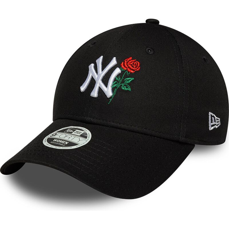 casquette-courbee-noire-ajustable-pour-femme-9forty-flower-icon-new-york-yankees-mlb-new-era