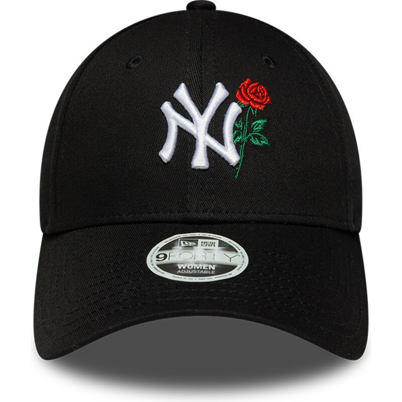 casquette-courbee-noire-ajustable-pour-femme-9forty-flower-icon-new-york-yankees-mlb-new-era