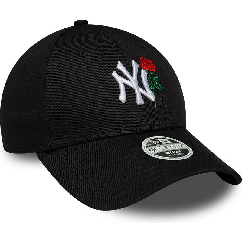casquette-courbee-noire-ajustable-pour-femme-9forty-flower-icon-new-york-yankees-mlb-new-era