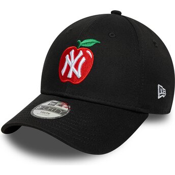 Casquette courbée noire ajustable pour enfant 9FORTY Fruit Icon Apple New York Yankees MLB New Era