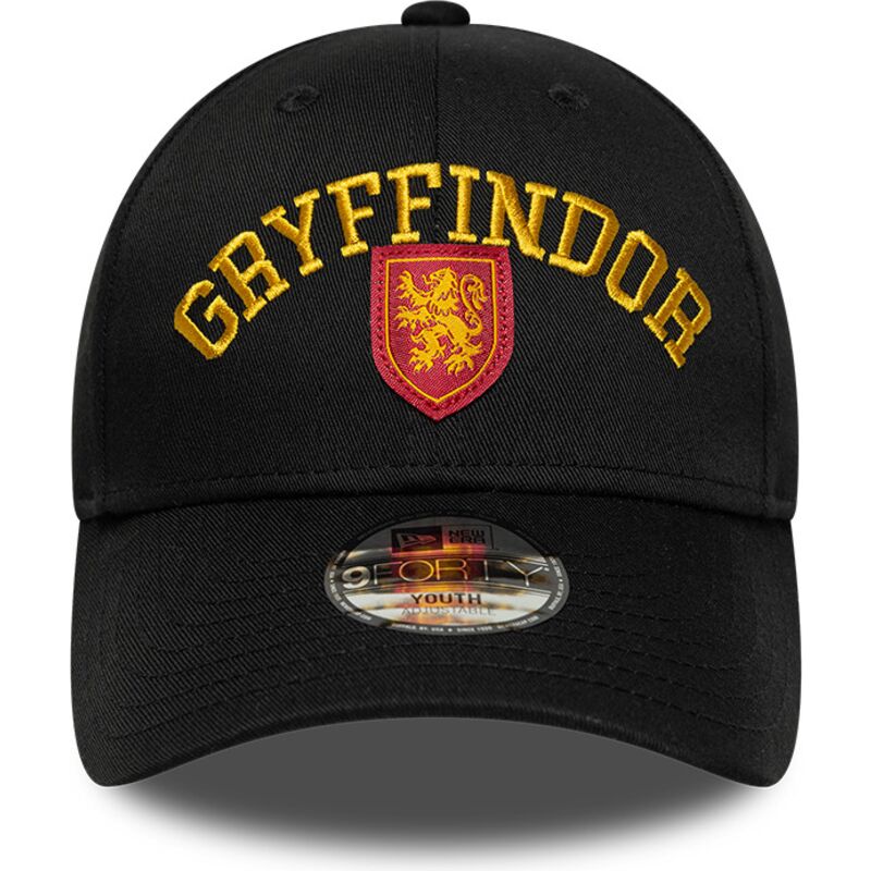 casquette-courbee-noire-snapback-pour-enfant-9forty-wordmark-gryffindor-harry-potter-new-era