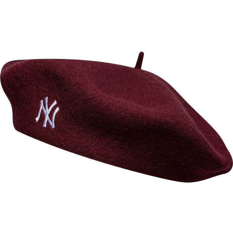 beret-grenat-rouge-wool-script-new-york-yankees-mlb-new-era beret-grenat-rouge-wool-script-new-york-yankees-mlb-new-era