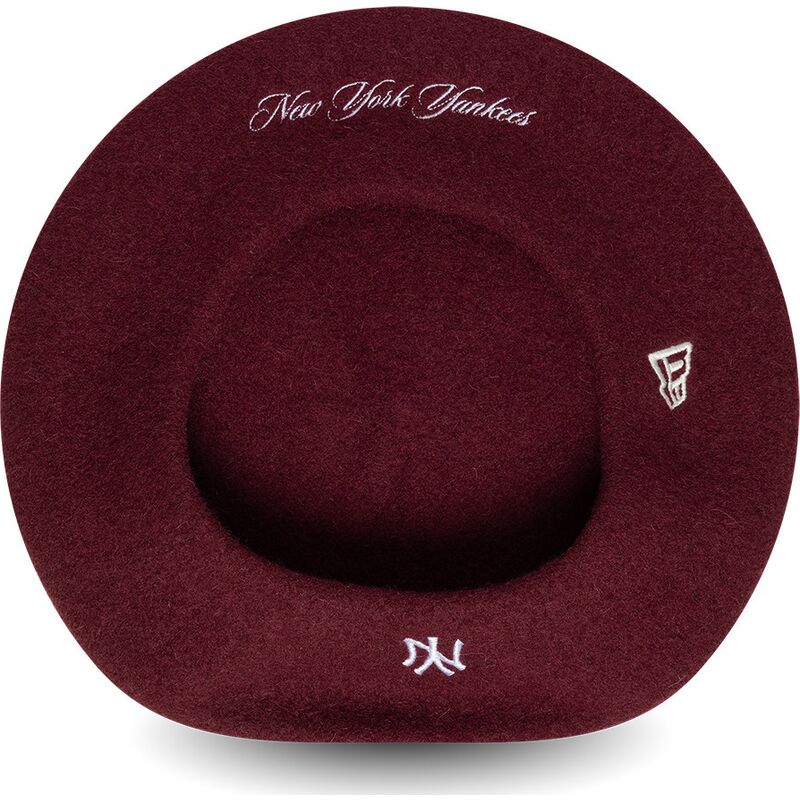beret-grenat-rouge-wool-script-new-york-yankees-mlb-new-era beret-grenat-rouge-wool-script-new-york-yankees-mlb-new-era