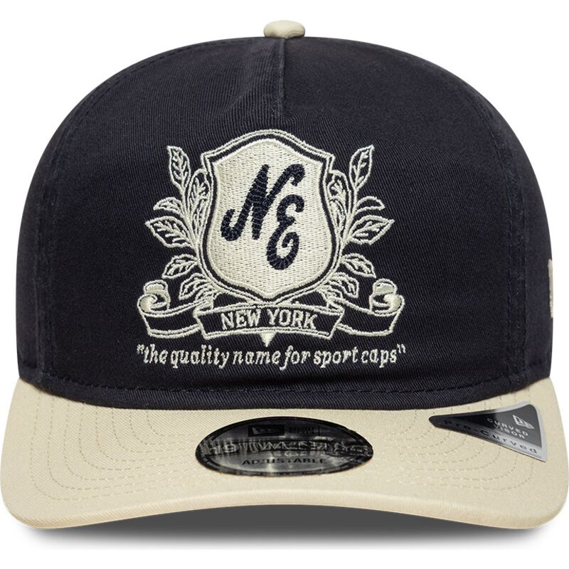casquette-courbee-bleue-marine-et-beige-ajustable-19twenty-washed-graphic-new-era