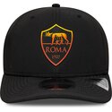 casquette-courbee-noire-snapback-9seventy-stretch-snap-repreve-associazione-sportiva-roma-serie-a-new-era