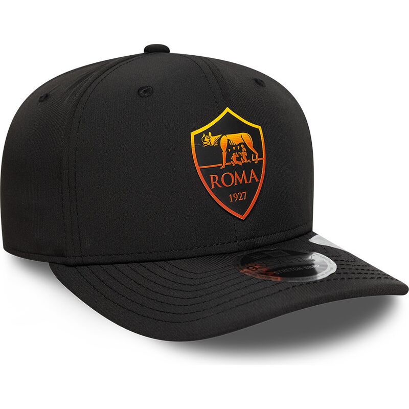 casquette-courbee-noire-snapback-9seventy-stretch-snap-repreve-associazione-sportiva-roma-serie-a-new-era