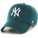 casquette-courbee-verte-ajustable-clean-up-no-loop-label-pacific-green-new-york-yankees-mlb-47-brand