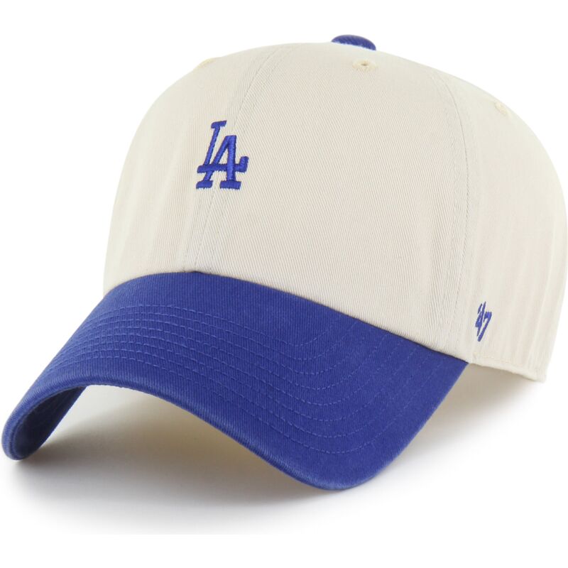 casquette-courbee-beige-et-bleue-ajustable-clean-up-base-runner-two-tone-los-angeles-dodgers-mlb-47-brand casquette-courbee-beige-et-bleue-ajustable-clean-up-base-runner-two-tone-los-angeles-dodgers-mlb-47-brand